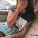 Mady gets her pussy creamie after being controlled by her friend in Uber