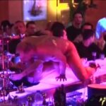 Porn on stage stripper fucked at the party on the bar